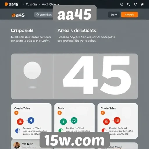 Análise da interface do usuário no site aa45